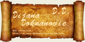Dijana Dokmanović vizit kartica